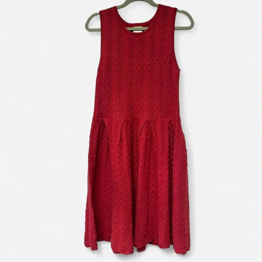 Anthropologie far away from close wool cable knit sweater dress - Picture 1 of 6